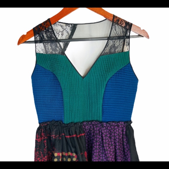 Anthropologie Niki Tlahajan Mixed Print Dress - Picture 4 of 11